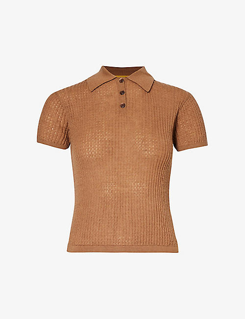 GUEST IN RESIDENCE: Shrunken Polo slim-fit cashmere polo shirt