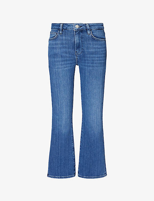 FRAME: Le Crop Mini Boot flared-leg mid-rise stretch-denim jeans