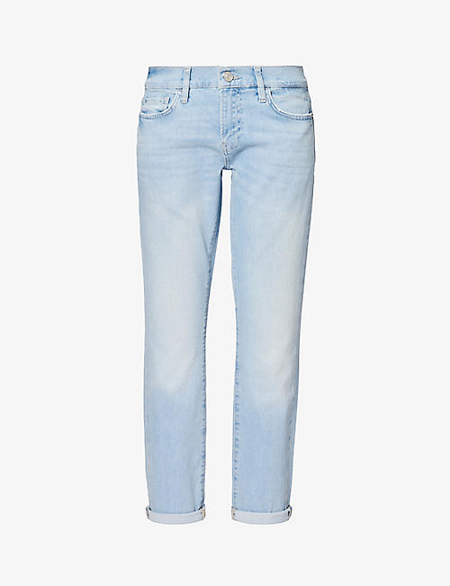 FRAME: Le Garcon slim-leg mid-rise stretch-denim jeans