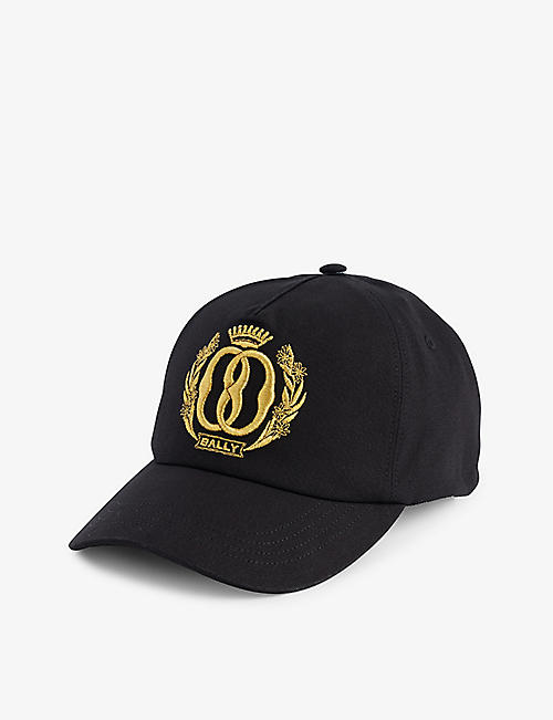BALLY: Crest logo-embroidered cotton cap
