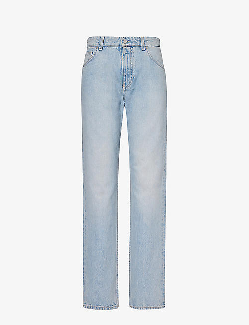 BALLY: Faded-wash straight-leg jeans