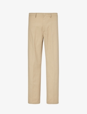 BALLY: Darted straight-leg cotton trousers