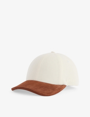 BALLY: Brand-embroidered cotton-canvas and leather baseball cap