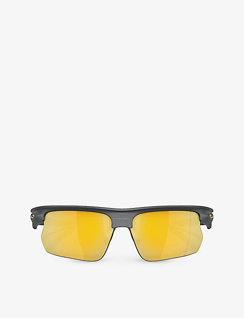 OAKLEY: OO9400 BiSphaera rectangle-frame acetate sunglasses