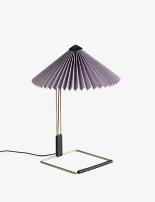 HAY: Inga Sempé Matin pleated-shade brass table lamp 38cm