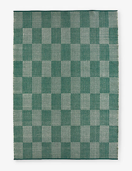 HAY: Check-pattern wool rug 170cm x 240cm