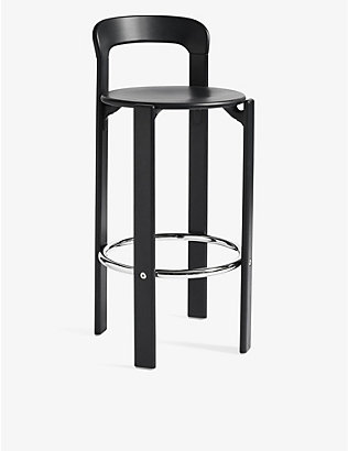 HAY: Rey wood and metal bar stool