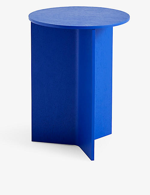 HAY: Slit round power-coated steel side table 35.5cm