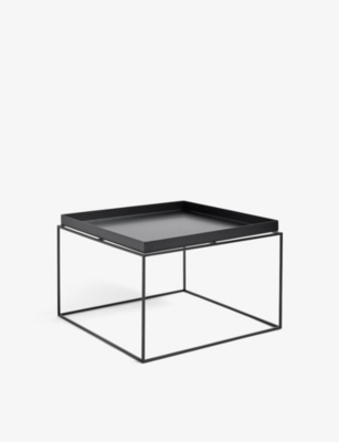 HAY: Tray large cube powder-coated steel tray table 60cm
