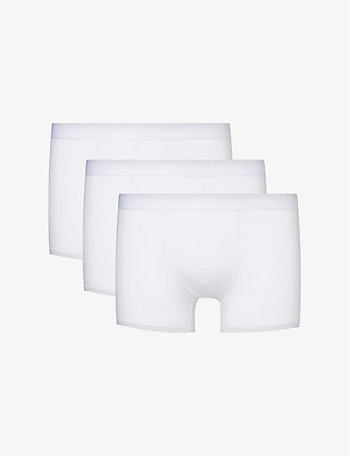 CDLP: Logo-waistband pack of three stretch-jersey boxers
