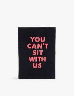 OLYMPIA LE-TAN: You Can't Sit With Us cotton, wool and silk-blend clutch bag