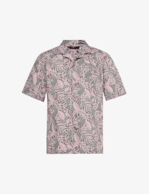 7 FOR ALL MANKIND: Floral-print camp-collar cotton shirt