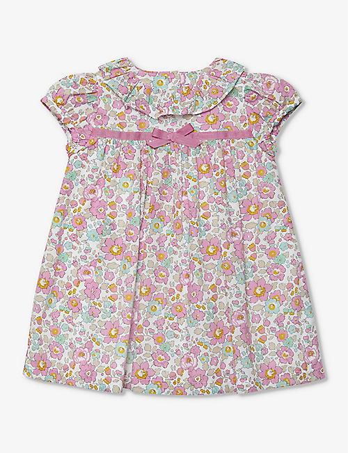 TROTTERS: Betsy Willow floral-print cotton dress 3-24 months