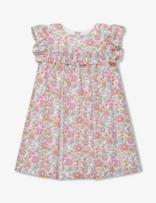 TROTTERS: Betsy floral-print ruffle-trim cotton dress 2-11 years