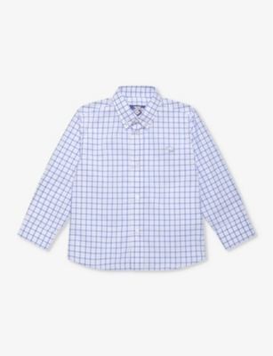 TROTTERS: Thomas check-print cotton shirt 2-11 years