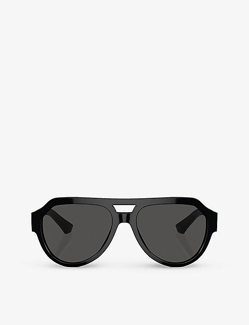 DOLCE & GABBANA: DG4466 square-frame nylon sunglasses