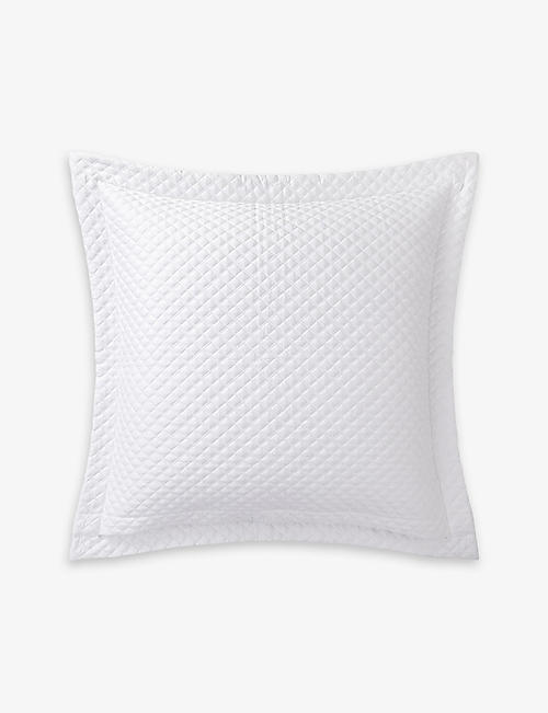 RALPH LAUREN HOME: Argyle quilted organic-cotton pillowcase
