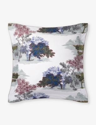 YVES DELORME: Parc tree-tapestry cotton-blend cushion cover 45cm x 45cm