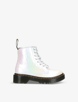 DR MARTENS: 1460 iridescent leather ankle boots