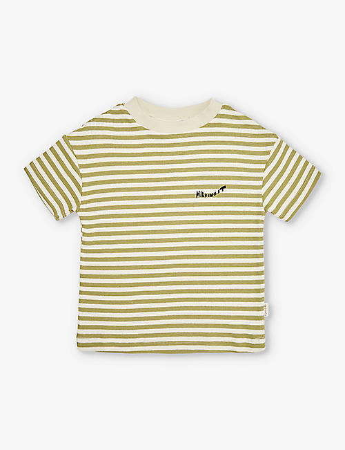 CLAUDE & CO: Milking It stripe-print stretch organic-cotton T-shirt 6 months - 4 years