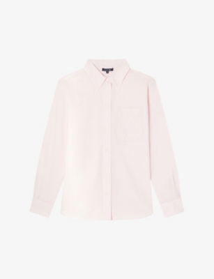 SOEUR: Alphee long-sleeve button-up cotton-blend shirt