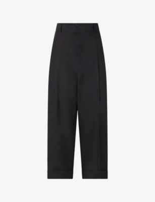SOEUR: Watson high-rise straight-leg cotton trousers