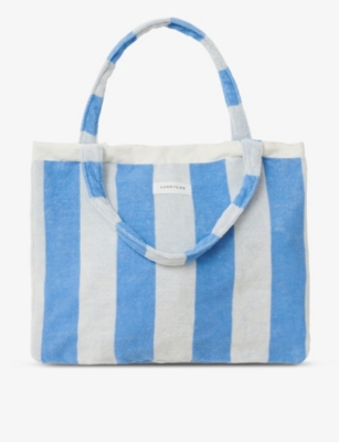 SUNNYLIFE: Stripe-print two-in-one beach towel and bag 90cm x 164cm