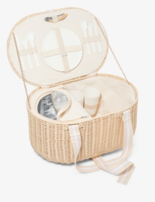 SUNNYLIFE: Le Weekend large woven picnic basket