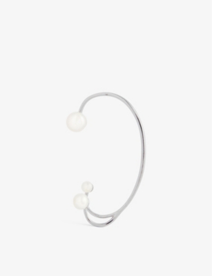 PANCONESI: Three-point 925 sterling-silver and pearl ear cuff