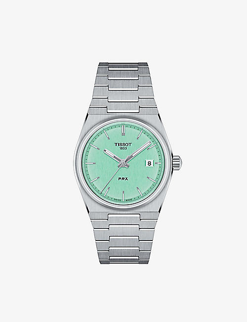 TISSOT: T1372101109100 PRX stainless-steel quartz watch