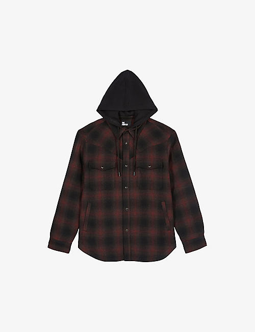 THE KOOPLES: Oversized check wool-blend jacket