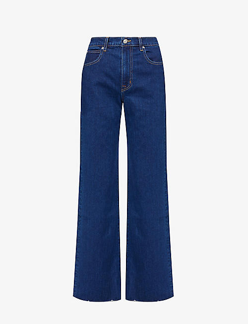 SLVRLAKE: Grace straight-leg high-rise stretch-denim jeans