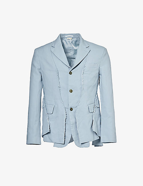 COMME DES GARCONS HOMME PLUS: Raw-trim notched-lapel woven jacket