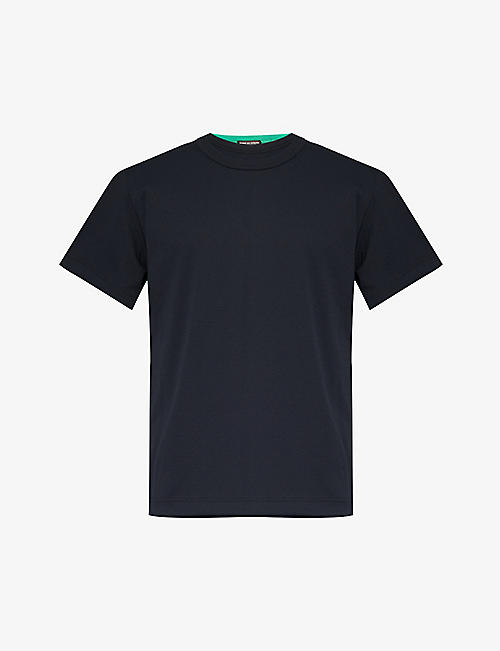 COMME DES GARCONS HOMME PLUS: Layered short-sleeved woven T-shirt