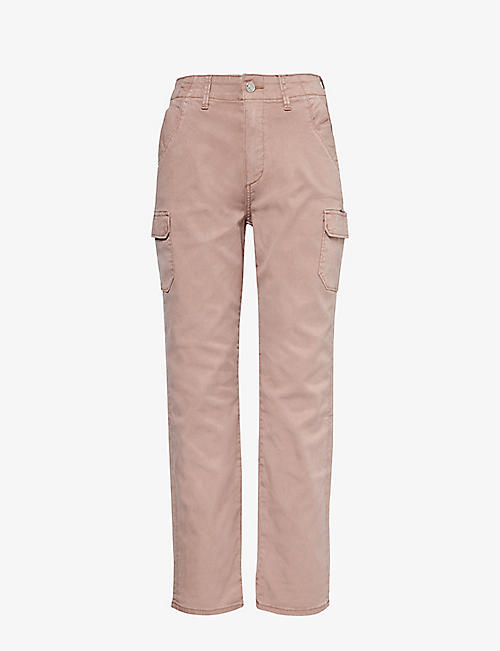 PAIGE: Drew straight-leg high-rise stretch-woven trousers