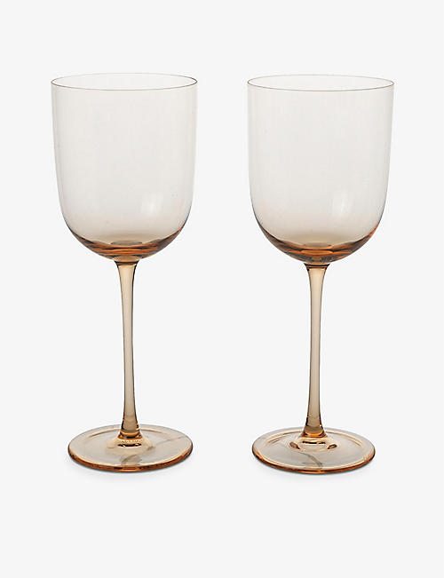 FERM LIVING: Host red glass wine glasses set of 2