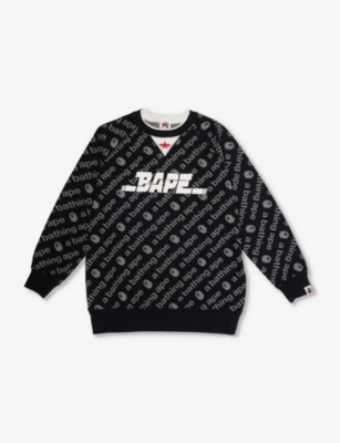 A BATHING APE: Bape Twin Star grapic-print cotton-jersey sweatshirt 10-13 years