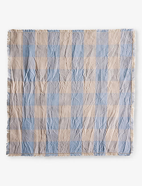 SOHO HOME: Arzon check set of four woven napkins