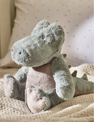 THE LITTLE WHITE COMPANY: Crocodile medium stuffed toy 25cm