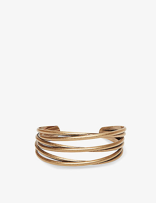 THE WHITE COMPANY: Bird's Nest gold-plated brass bangle