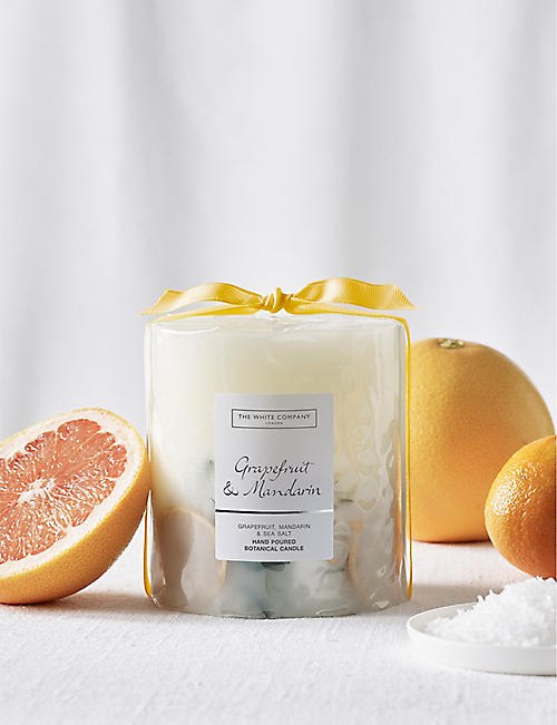 THE WHITE COMPANY: Grapefruit and Mandarin medium scented mineral-wax candle 834g