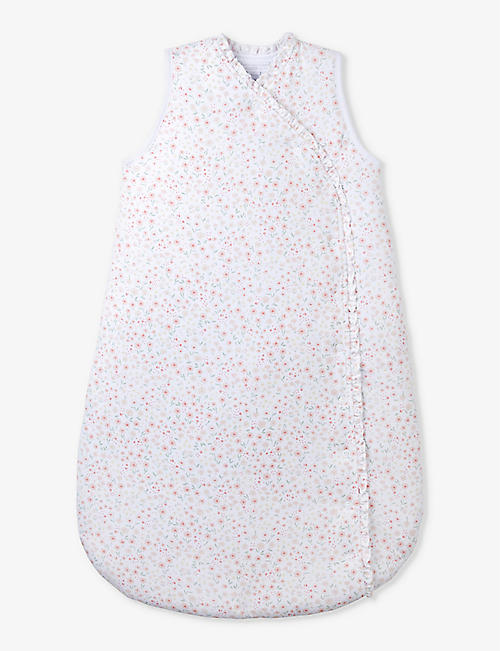 THE LITTLE WHITE COMPANY: Edie floral-print organic-cotton 2.5 tog sleeping bag 0-36 months