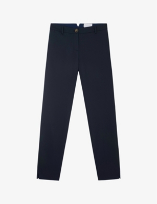 THE WHITE COMPANY: Slim-leg high-rise stretch organic-cotton trousers