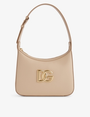 DOLCE & GABBANA: Brand-plaque leather top handle bag