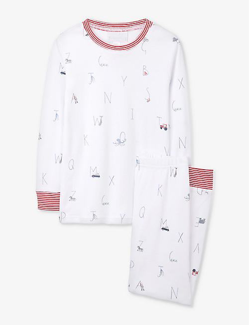 THE LITTLE WHITE COMPANY: Alphabet-print organic-cotton pyjamas 1-6 years