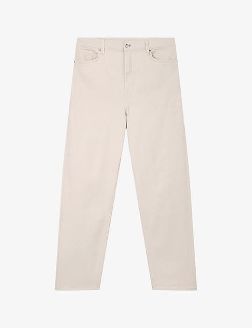 THE WHITE COMPANY: Marlow straight-leg mid-rise stretch-cotton jeans
