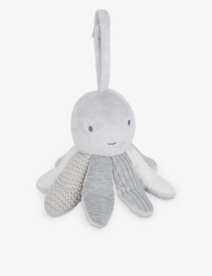 THE LITTLE WHITE COMPANY: Oscar Octopus interactive soft toy 25cm