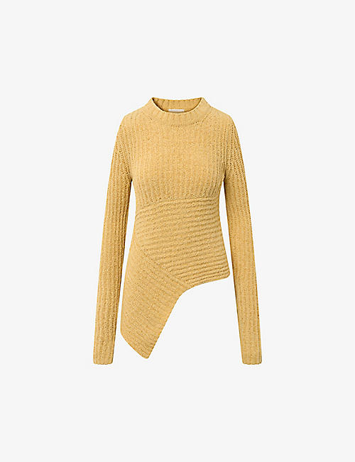 LOVECHILD: Emmie asymmetric-hem cotton-blend jumper