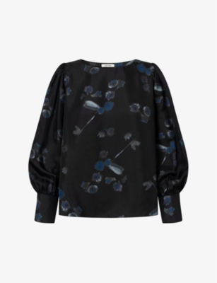 NUE NOTES: Damon graphic-print silk blouse
