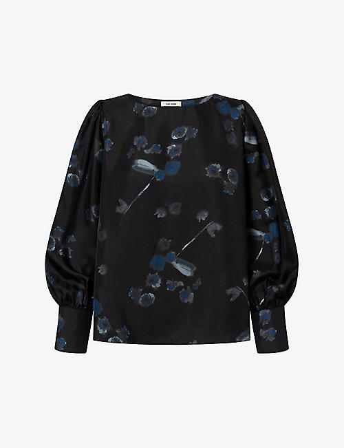 NUE NOTES: Damon graphic-print silk blouse